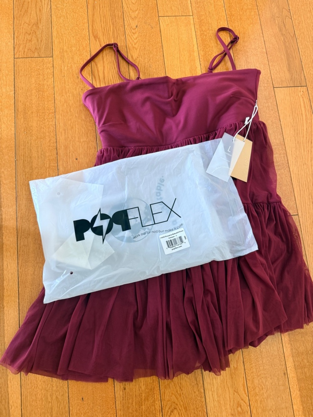 NEW Popflex Pirouette Babydoll Dress - Crimson - Picture 6 of 12